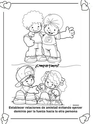 DERECHOS Y DEBERES PARA COLOREAR. DERECHOS HUMANOS